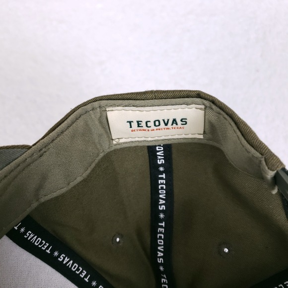 Tecovas Snapback Hat OSFA Embroidered Logo Patch Olive Green Western Gorpcore - Picture 10 of 11